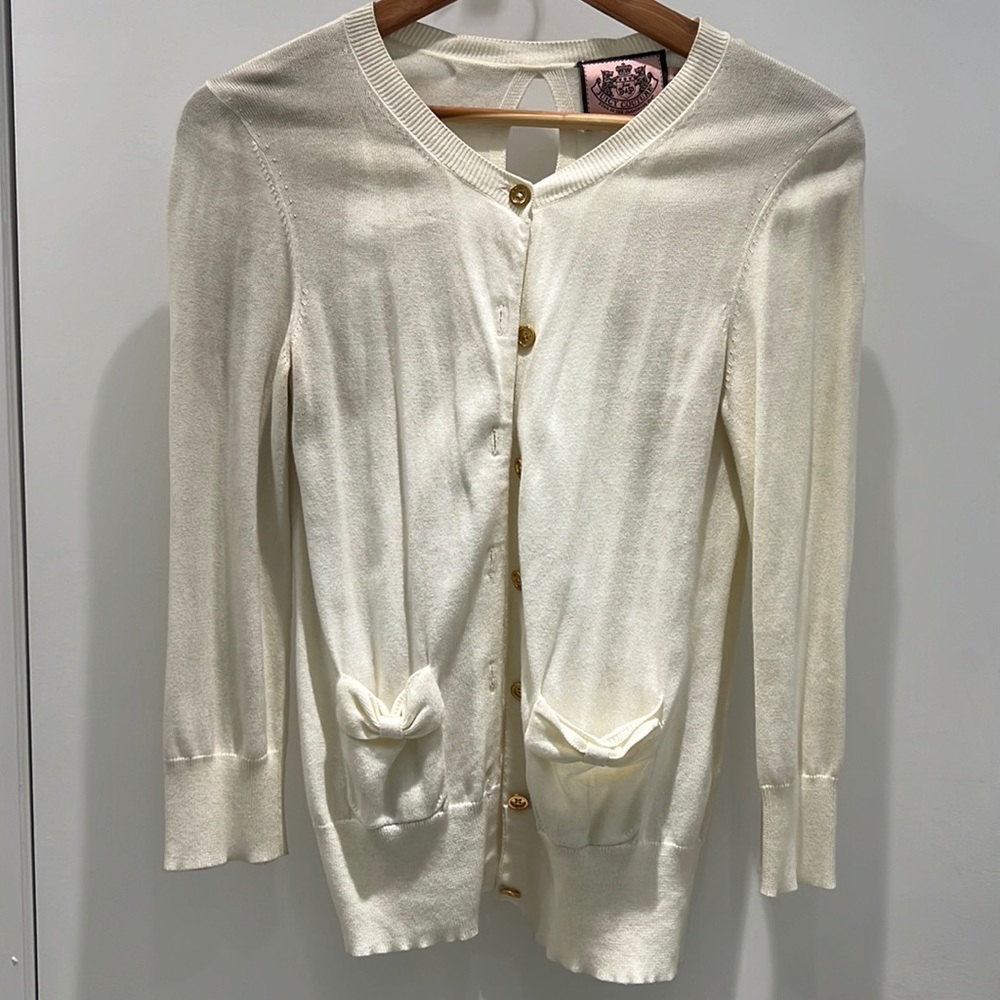 Juicy Couture Cream Cardigan, Petite/Small